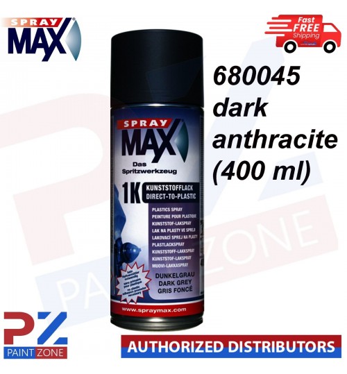 SPRAY MAX 680045 1K DTP PLASTIC TOPCOAT AEROSOL 400ML - DARK ANTHRACITE MATT